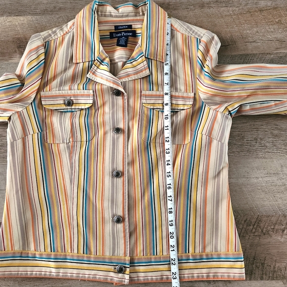 Evan Picone Rainbow Stripe Jacket - Picture 9 of 10